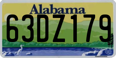 AL license plate 63DZ179