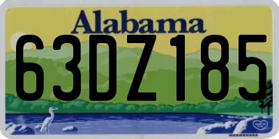 AL license plate 63DZ185