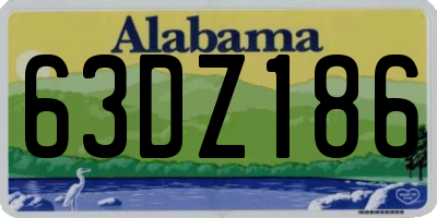AL license plate 63DZ186