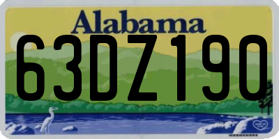AL license plate 63DZ190