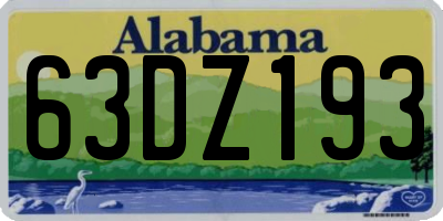 AL license plate 63DZ193