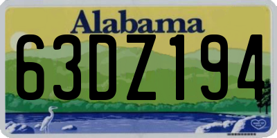 AL license plate 63DZ194