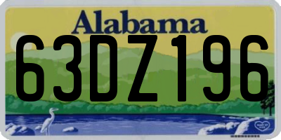 AL license plate 63DZ196