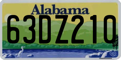 AL license plate 63DZ210
