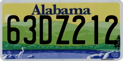 AL license plate 63DZ212