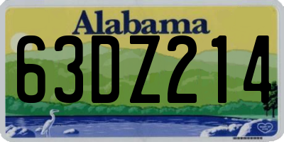 AL license plate 63DZ214