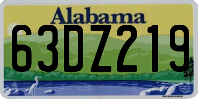 AL license plate 63DZ219