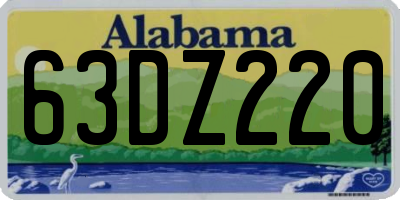 AL license plate 63DZ220