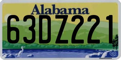 AL license plate 63DZ221