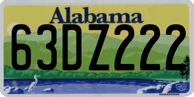 AL license plate 63DZ222