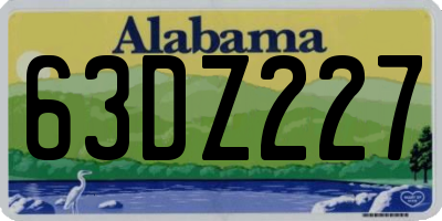 AL license plate 63DZ227