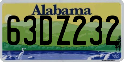 AL license plate 63DZ232