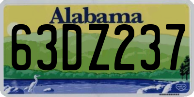 AL license plate 63DZ237