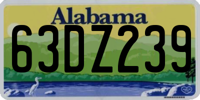 AL license plate 63DZ239