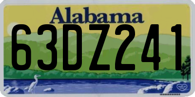 AL license plate 63DZ241