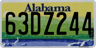 AL license plate 63DZ244