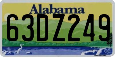 AL license plate 63DZ249