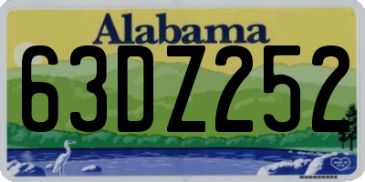AL license plate 63DZ252
