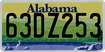 AL license plate 63DZ253
