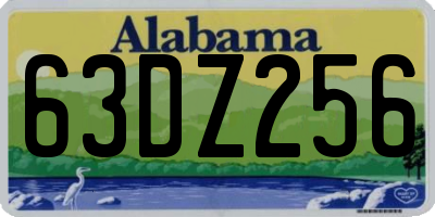 AL license plate 63DZ256