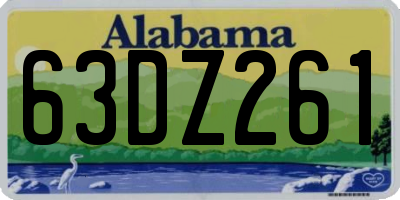 AL license plate 63DZ261