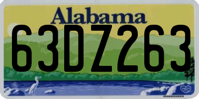 AL license plate 63DZ263