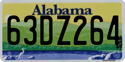 AL license plate 63DZ264