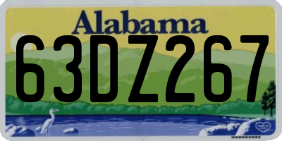 AL license plate 63DZ267