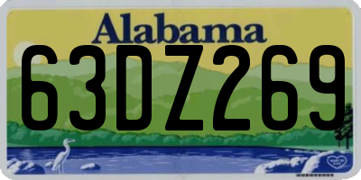 AL license plate 63DZ269