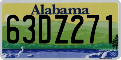 AL license plate 63DZ271