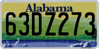 AL license plate 63DZ273