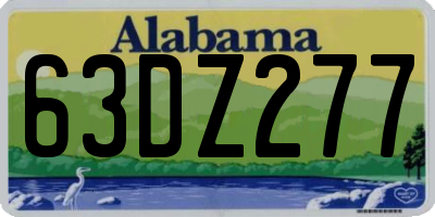 AL license plate 63DZ277