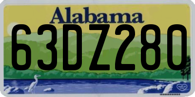 AL license plate 63DZ280