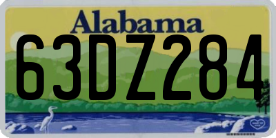 AL license plate 63DZ284