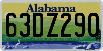 AL license plate 63DZ290