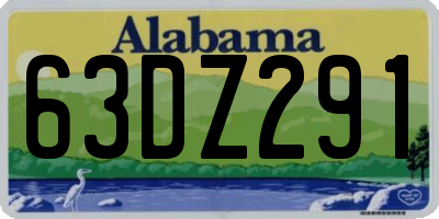 AL license plate 63DZ291