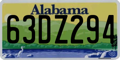 AL license plate 63DZ294