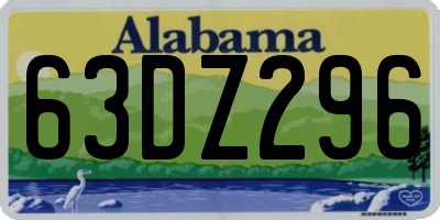 AL license plate 63DZ296