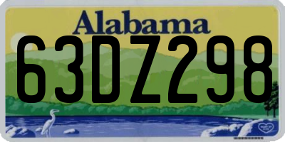 AL license plate 63DZ298