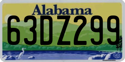 AL license plate 63DZ299