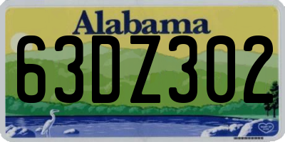 AL license plate 63DZ302
