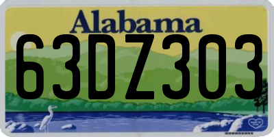 AL license plate 63DZ303