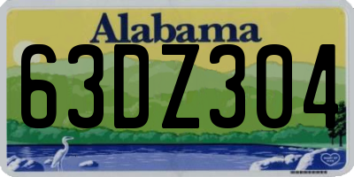 AL license plate 63DZ304