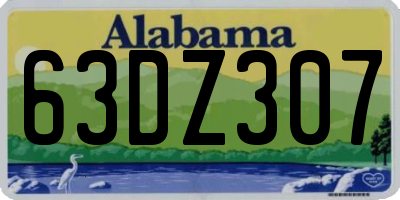 AL license plate 63DZ307