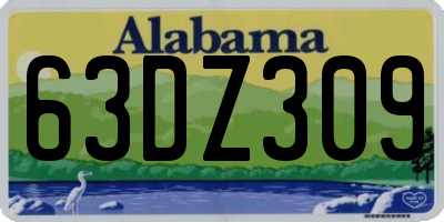 AL license plate 63DZ309