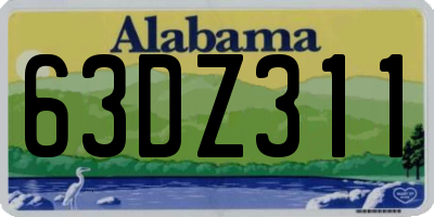 AL license plate 63DZ311