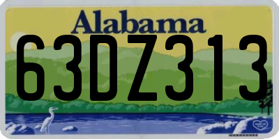 AL license plate 63DZ313
