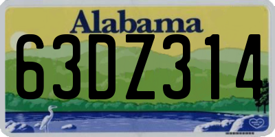AL license plate 63DZ314