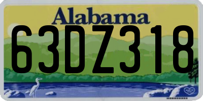 AL license plate 63DZ318