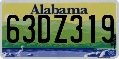 AL license plate 63DZ319